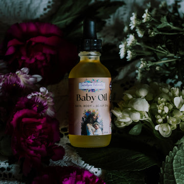 Baby Oil for Bath, Body + Scalp