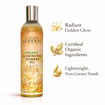 Organic Shimmer Oil - Illuminating Radiant Glow & Hydration