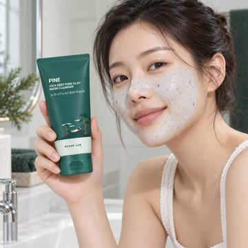 Limpiador de mascarilla de arcilla para poros profundos Pine Cica de ROUND LAB 150 ml