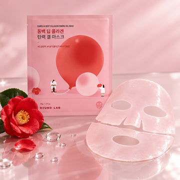 ROUND LAB Camellia Deep Collagen Firming Gel Mask 4 Hojas