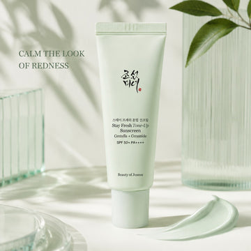 Protector solar Beauty of Joseon Green Sunscreen Stay Fresh Tone Up Centella + Ceramida 50ml