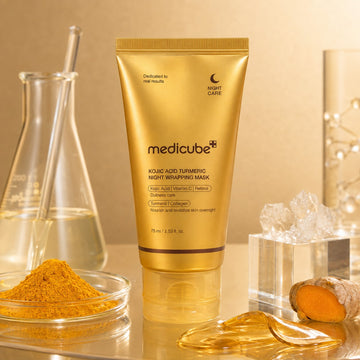 MEDICUBE Mascarilla Nocturna Envolvente con Ácido Kójico y Cúrcuma 75ml