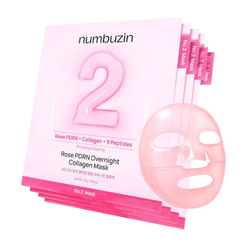 numbuzin No.2 Rose PDRN Overnight Collagen Mask 37ml / 4pcs