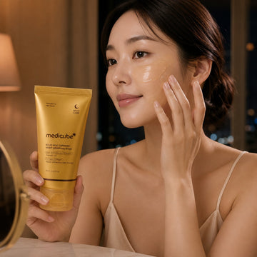 MEDICUBE Mascarilla Nocturna Envolvente con Ácido Kójico y Cúrcuma 75ml