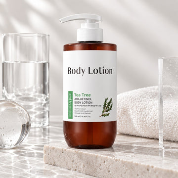 and by mixsoon Tea Tree AHA Retinol Body Lotion 500ml