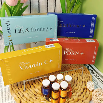 South Korea Sanendi Skin Care Vitamin C GSH Salmon DNA Skin Deep Moisturizing Repair Ampoule Face Essence Set 5x7ml Vials