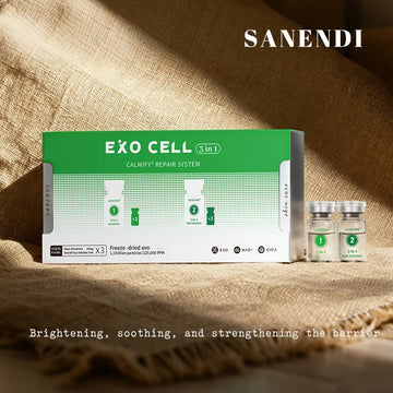 3 in 1 EXO Cell NAD+ Collagen Sanendi Face Care Essence GHKCU HA hydration Moisture Support Korean Skin Booster Serum