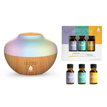 Aromatherapy Diffuser & Essential Oil Set-Ultrasonic Top 3 Oils