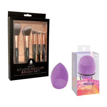 Complete Makeup Application Kit - 5-Piece Studio Makeup Set