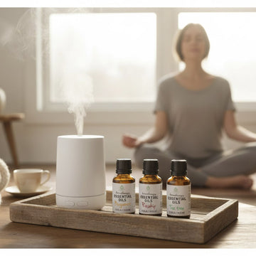 Aromatherapy Mood & Ambiance Bundle: Essential Oils + Mist Spray