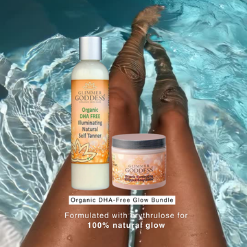 Best Organic DHA-Free Self Tanner + Bronzing Shimmer Bundle