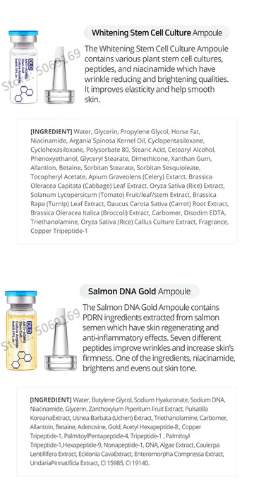 Facial Hyaluronic Acid Antioxidant Ampoule Essence Kit Niacinamide Salmon DNA Moisturizes Rejuvenating Shrinks pores Skin Care