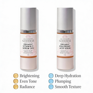 Vitamin C + Hyaluronic Acid Duo – Brightening & Plumping Serum Set for Radiant, Hydrated Skin