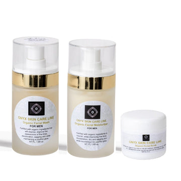 Organic Three Step Facial Renewal System - Wash, Moisturizer & Scrub