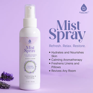 Mist Spray with 100% Natural Essential Oils – Lavender & Sea Salt Aromatherapy