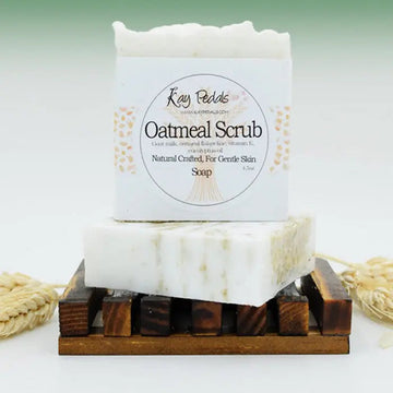 Oatmeal And Peppermint Scrub Natural Crafted Bar Soap 4.5oz