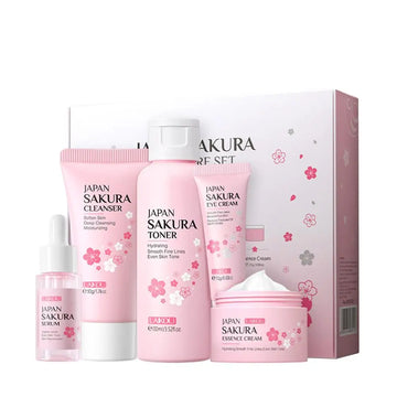 BIOAOUA Rice Puree Rejuvenating and Moisturizing Six-piece Set Whitening Firming Anti-aging Beauty Facial Skincare Set