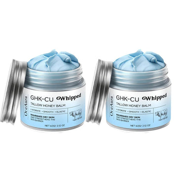 Copper Peptides GHK-Cu Beef Tallow for Skin: Blue Balm Manuka Honey Face and Body Moisturizer for Mature, Dry & Sensitive Skin