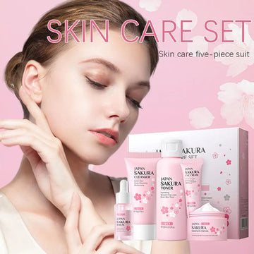 BIOAOUA Rice Puree Rejuvenating and Moisturizing Six-piece Set Whitening Firming Anti-aging Beauty Facial Skincare Set