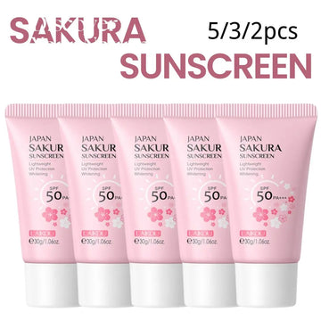 Sakura Sunscreen Cream SPF50 Moisturizing UV Protect Face Body Sunscreen Isolation Lotion Oil Control Reduce Melanin Skin Care