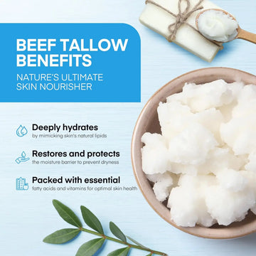 Copper Peptides GHK-Cu Beef Tallow for Skin: Blue Balm Manuka Honey Face and Body Moisturizer for Mature, Dry & Sensitive Skin