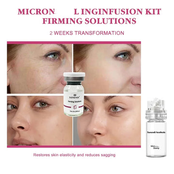 MicroInfusion Serum for Face With Stamp Hyaluronic acid Moisturize Firming Texture Anti Aging Home Care Kit Essence All Skin