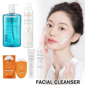Avene SPF50+ PA+ Sunscreen Deep Cleansing Facial Cleanser Removes Face Dirt Moisturizing Gel Whitening Cold Cream Skin Care