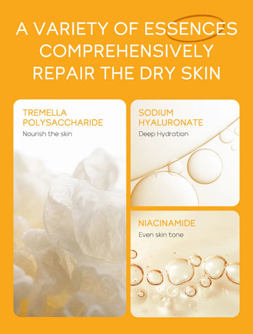 Skin Care Set Vitamin C Sakura Snail Essence Serum & Eye Cream & Face Cream Moisturizer Travel Size Skincare Set