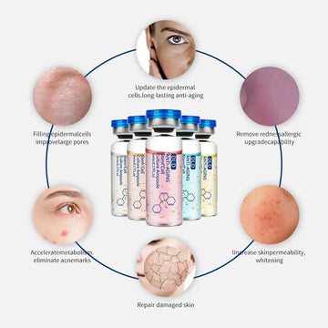 Facial Hyaluronic Acid Antioxidant Ampoule Essence Kit Niacinamide Salmon DNA Moisturizes Rejuvenating Shrinks pores Skin Care