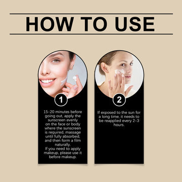 Sunscreen Cream for Face and Body Spf 50+ UV Protective Sun Block Isolation Anti Oxidant Waterproof Moisturizing Skin Sunblock