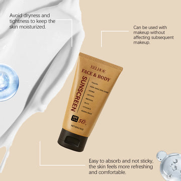 Sunscreen Spf 50 Anti Sunburn UV Protection Cream Moisturizing Face Body Sunblock Matte Lightweight Non-Greasy ﻿