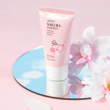 Sakura Sunscreen Cream SPF50 Moisturizing UV Protect Face Body Sunscreen Isolation Lotion Oil Control Reduce Melanin Skin Care