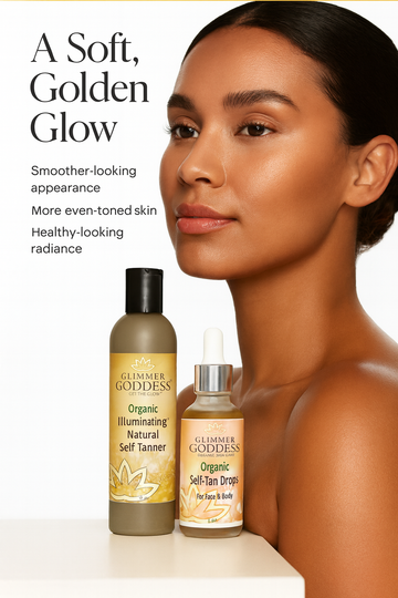 Organic Self Tanner with DHA & Self Tan Drops Bundle – Natural Sunless Tanning Kit