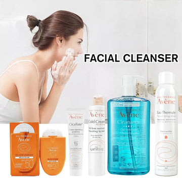 Avene SPF50+ PA+ Sunscreen Deep Cleansing Facial Cleanser Removes Face Dirt Moisturizing Gel Whitening Cold Cream Skin Care