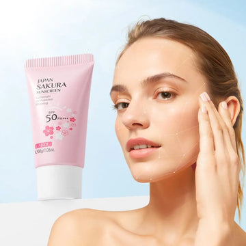 Sakura Sunscreen Cream SPF50 Moisturizing UV Protect Face Body Sunscreen Isolation Lotion Oil Control Reduce Melanin Skin Care