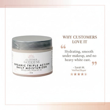 Triple Action Daily Organic Face Moisturizer