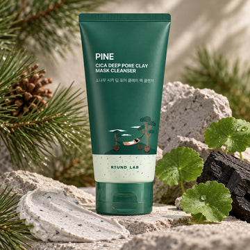 Limpiador de mascarilla de arcilla para poros profundos Pine Cica de ROUND LAB 150 ml