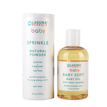 Organic Baby Oil and Baby Powder Set