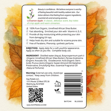Cinnamon Apple Natural Organic Body Lotion