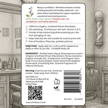 Bob's Barber Shop Special Organic Body Lotion