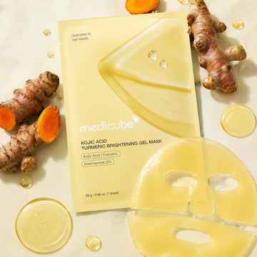 MEDICUBE Mascarilla en gel de ácido kójico y cúrcuma 4 unidades