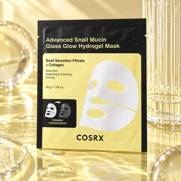Mascarilla de hidrogel COSRX Advanced Snail Mucin Glass Glow, 3 unidades