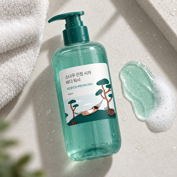 Gel de baño calmante Pine Calming Cica de ROUND LAB 400ml