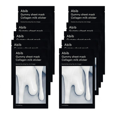 Abib Gummy Sheet Mask Collagen Milk Sticker 10 Sheets