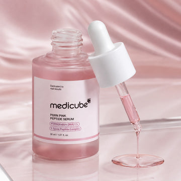 Sérum de péptidos rosa PDRN de Medicube 30 ml - Hidratación radiante
