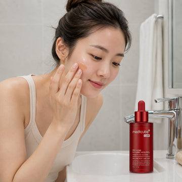 MEDICUBE Suero exfoliante de ácido succínico para acné rojo, 40 g