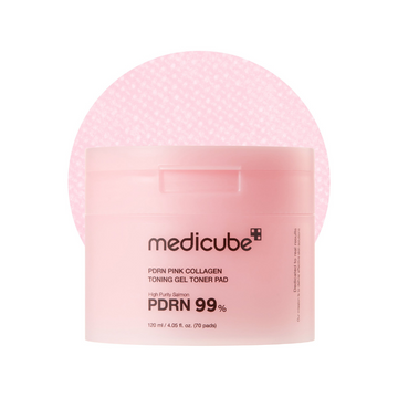 medicube PDRN Pink Collagen toning gel toner pads 70 count