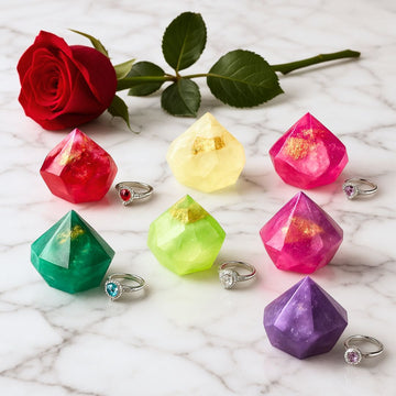 Garnet Birthstone Gem Soap with Hidden Silver Ring