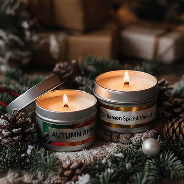 Holiday Candle Gift Set | Cinnamon Vanilla Spiced & Autumn Apple
