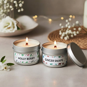 Holiday Candle Gift Set | Holly Berry & Ginger Snaps